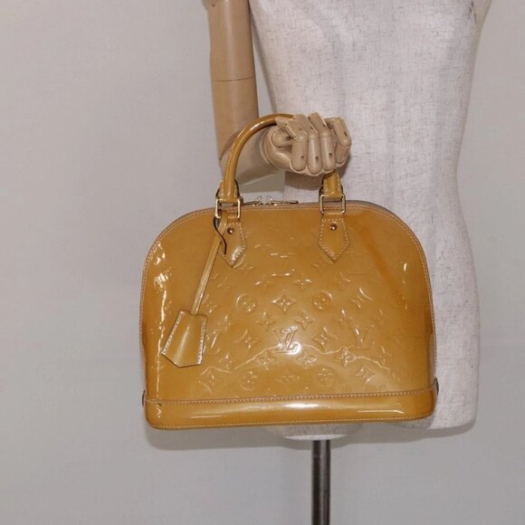LOUIS VUITTON Monogram Vernis Alma PM Hand Bag Citrin M90101 LV Auth 132762 - Picture 15 of 16